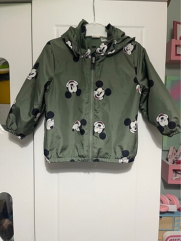 18-24 Ay Beden haki Renk Mickey mouse unisex ince mont