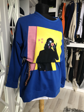 Tasarımcı Sweatshirt uzun 