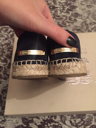 36 Beden Burberry süet kışlık espadril