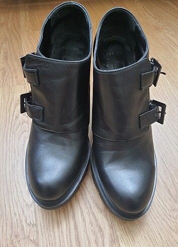 38 Beden siyah Renk Gerçek deri #ayakkabı