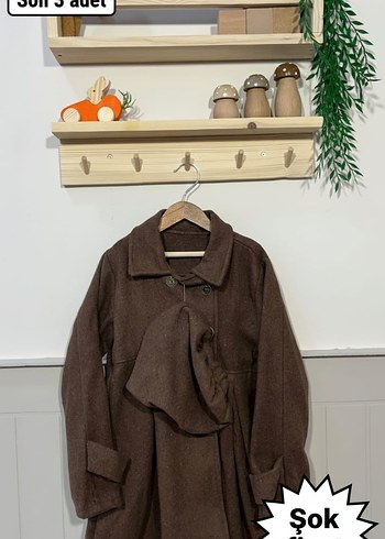 Kız Çocuk Gri Örgü Kaşe Panço - Görsel 9