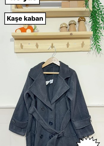 Kız Çocuk Gri Örgü Kaşe Panço - Görsel 4