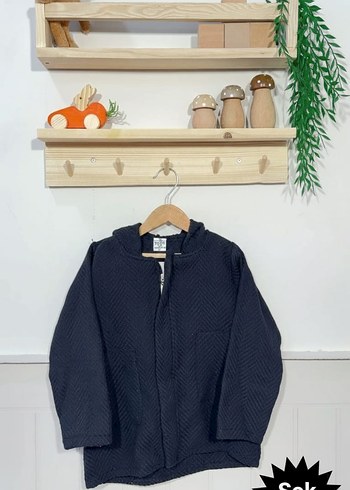 Kız Çocuk Gri Örgü Kaşe Panço - Görsel 13