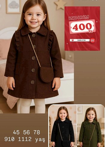 Kız Çocuk Gri Örgü Fırfırlı Panço - Görsel 2