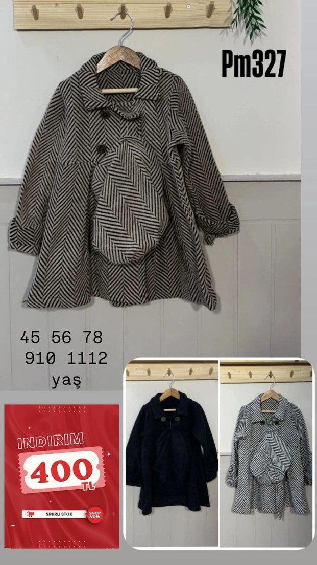 Kız Çocuk Gri Örgü Fırfırlı Panço - Görsel 4