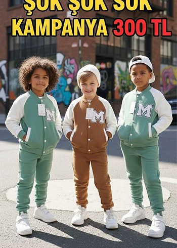 Erkek Çocuk Kahverengi Rahat Sweatpants Takım - Görsel 2