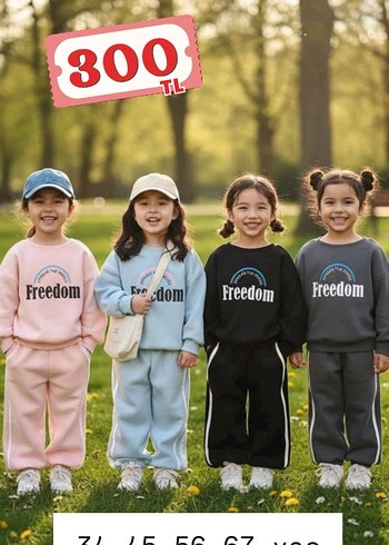 Kız Çocuk Pembe Fiyonklu Eşofman Takımı - Görsel 18