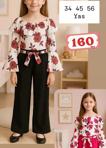 Kız Çocuk Pembe Fiyonklu Eşofman Takımı - Görsel 4