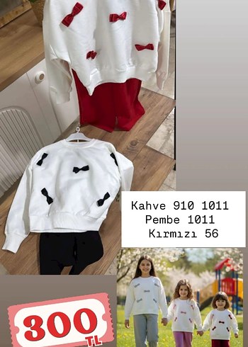 Kız Çocuk Pembe Fiyonklu Eşofman Takımı - Görsel 20