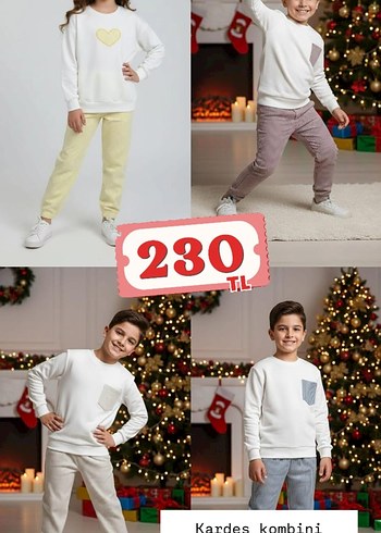 Kız Çocuk Salaş Çizgili Eşofman Takımı - Görsel 3