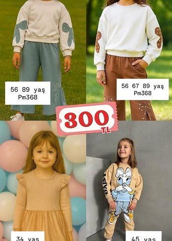 Kız Çocuk Renkli Desenli Triko Eşofman Takımı - Görsel 5