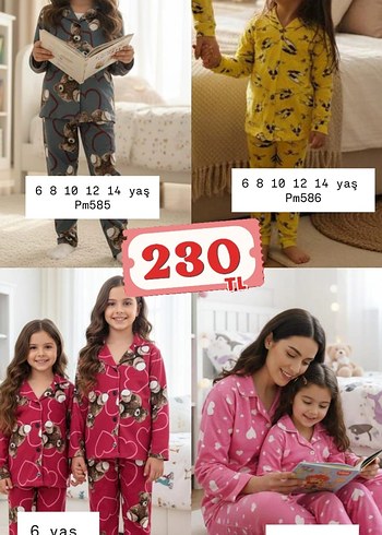 Kız Çocuk Renkli Desenli Triko Eşofman Takımı - Görsel 10