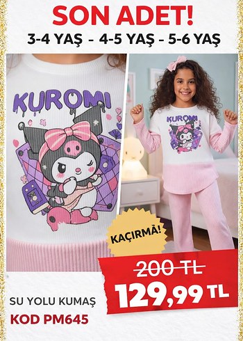 Pembe Pamuklu Baskılı Çocuk Uyku Tekstili - Görsel 2