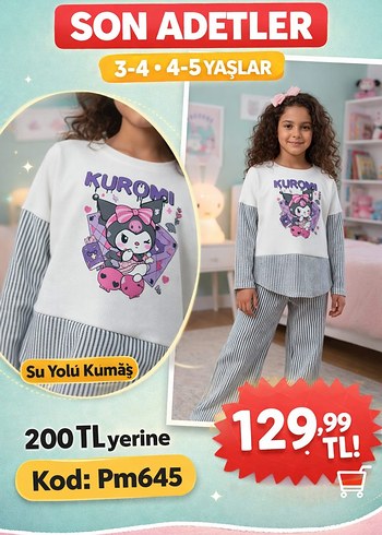 Pembe Pamuklu Baskılı Çocuk Uyku Tekstili - Görsel 3