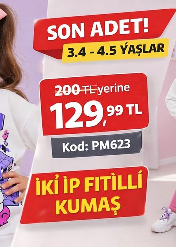 Kız Çocuk Mor Baskılı İki Parça Eşofman Takımı - Görsel 2