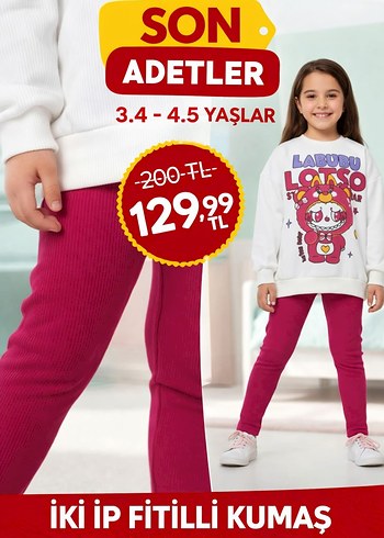 Kız Çocuk Mor Baskılı İki Parça Eşofman Takımı - Görsel 10