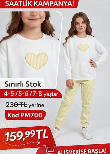 Leopar Desenli Beyaz Kız Sweatshirt ve Eşofman Takımı - Görsel 12
