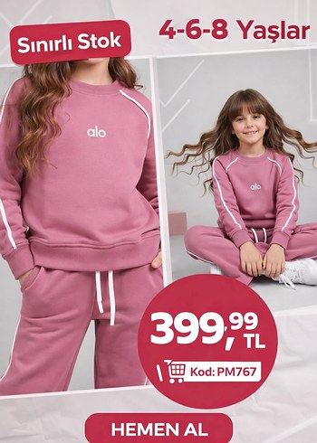 Leopar Desenli Beyaz Kız Sweatshirt ve Eşofman Takımı - Görsel 19