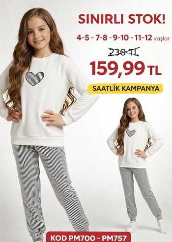 Leopar Desenli Beyaz Kız Sweatshirt ve Eşofman Takımı - Görsel 10