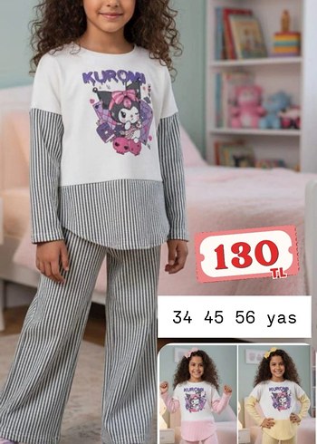 Kızlar için Pembe Rahat Eşofman Altı - Görsel 20