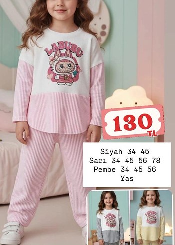 Kızlar için Pembe Rahat Eşofman Altı - Görsel 17