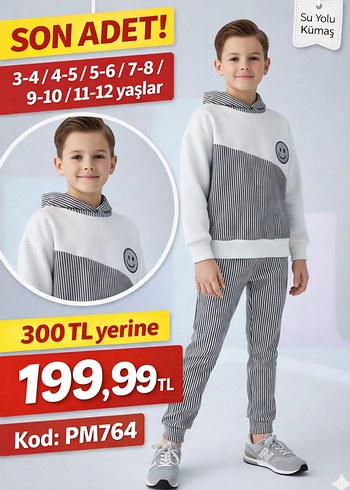 Kız Çocuk Kapüşonlu Pembe Batik Eşofman Takımı - Görsel 3