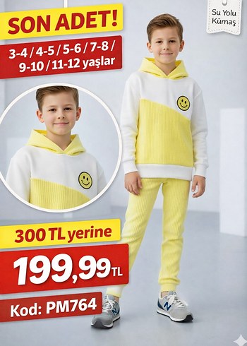 Kız Çocuk Kapüşonlu Pembe Batik Eşofman Takımı - Görsel 2