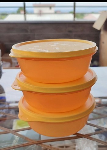 Tupperware Turuncu Plastik Saklama Kabı Seti