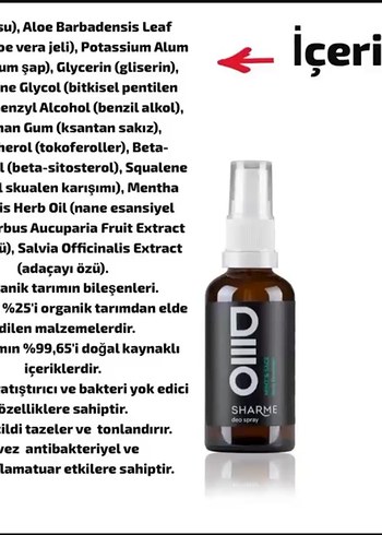 Diger SHARME Doğal Deodorant Sprey - Görsel 2