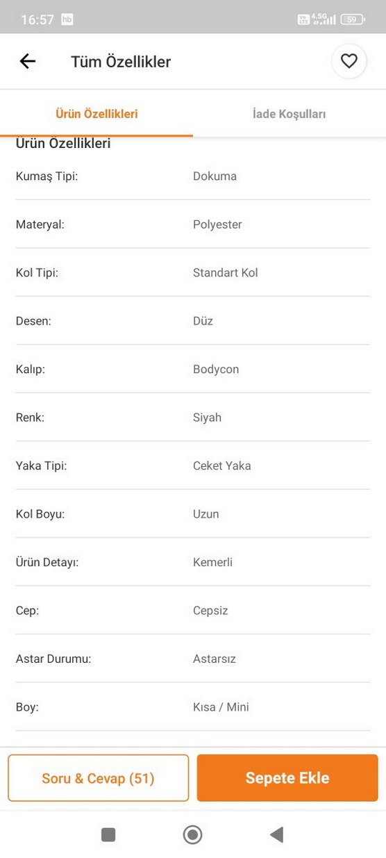 Siyah V Yakalı Mini Kalem Elbise - Görsel 3