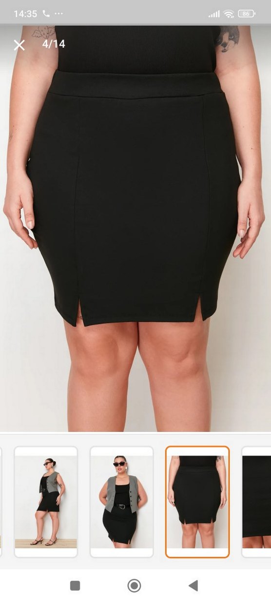 Siyah Mini Kalem Etek - Görsel 2