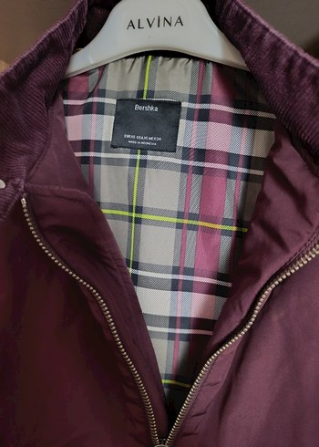 Bershka Gri Ekose Desenli  erkek Mont - Görsel 4