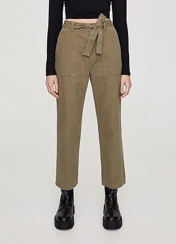 Pull & Bear Cepli Kemerli Pantolon