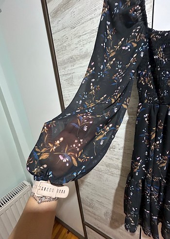 Baskılı Bohem Uzun Elbise - Görsel 4