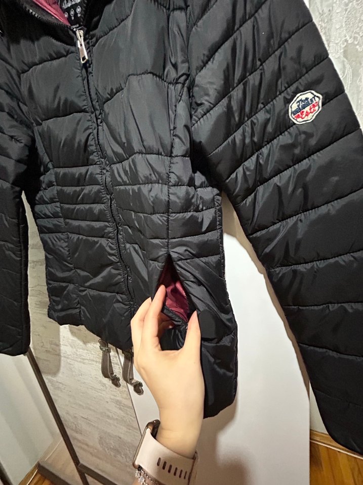 Siyah Mini Kadın Kışlık Mont - Görsel 2