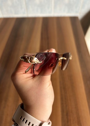 Vintage Parlak Kahverengi Kadın Gözlüğü - Görsel 3