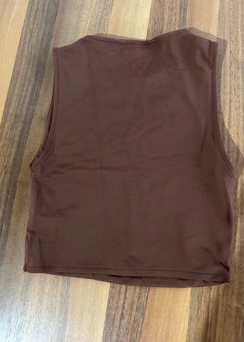 Kahverengi Yüksek Yakalı Kadın body - Görsel 2