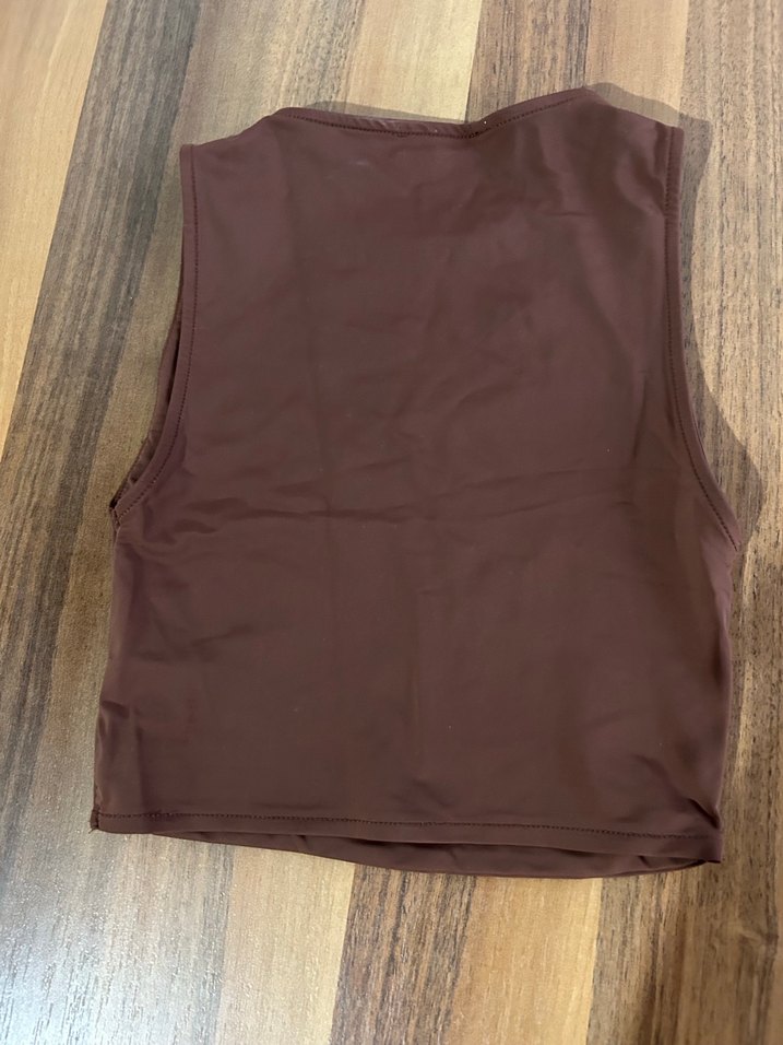 Kahverengi Yüksek Yakalı Kadın body - Görsel 2