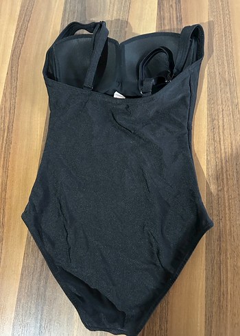 Siyah Strappy Kadın Mayo - Görsel 3