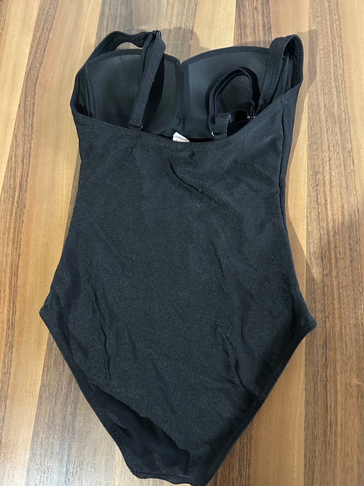 Siyah Strappy Kadın Mayo - Görsel 3