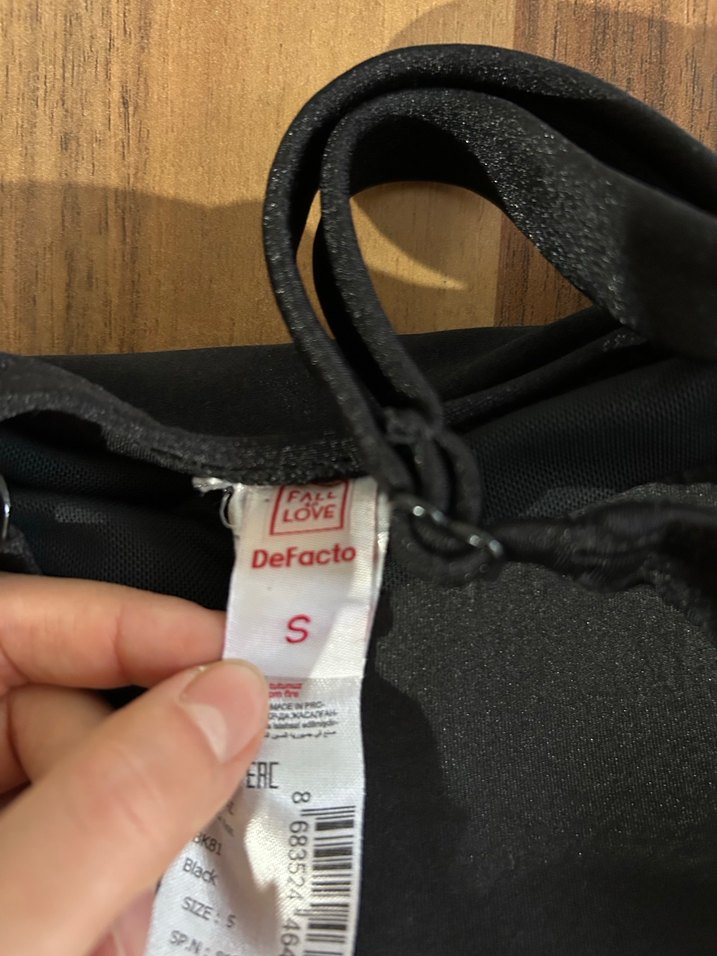 Siyah Strappy Kadın Mayo - Görsel 2