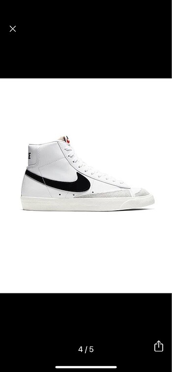 36 Beden beyaz Renk Nike blazer mid 77