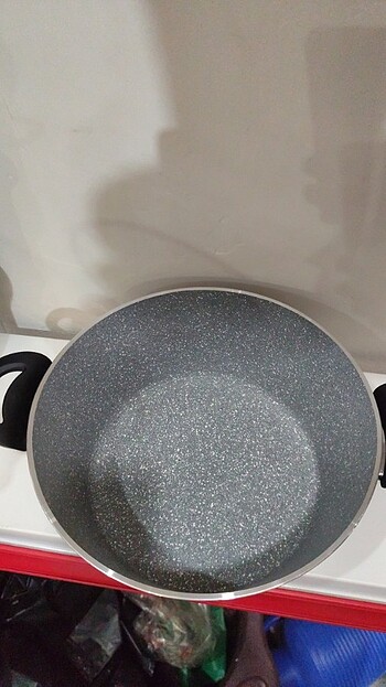 Beden gri Renk Granit derin tencere 30 cm