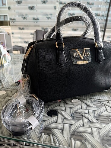  Beden siyah Renk Versace orijinal çanta