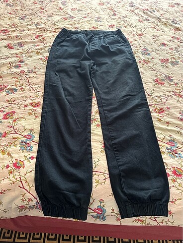 13 14 yaş lacivert keten pantolon
