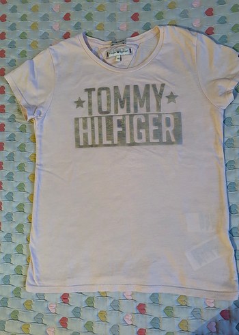Tommy Hilfiger Kız Çocuk Baskılı pembe Tişört