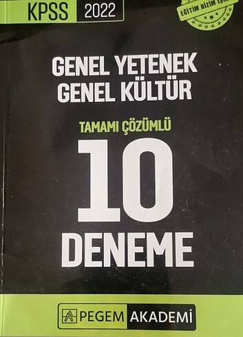 PEGEM Gy-Gk 10lu deneme