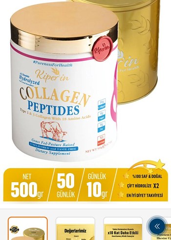 Kipling Kiperin Hidrolize Kolajen Peptitleri 500g