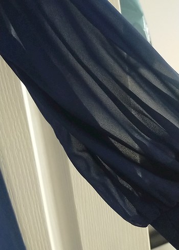 Kadın Lacivert Uzun Kollu Uzun Elbise bel 36 göğüs 40 boy 120 cm - Görsel 3