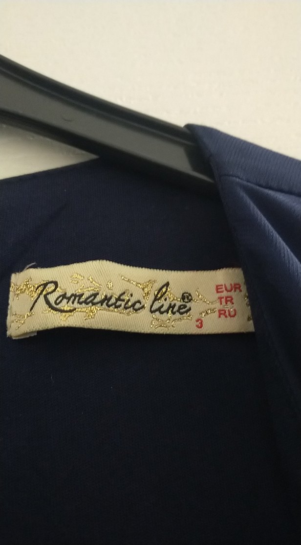 Kadın Lacivert Uzun Kollu Uzun Elbise bel 36 göğüs 40 boy 120 cm - Görsel 2